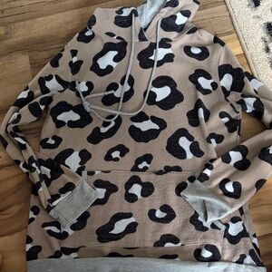 Leopard Print Women's Hoodie Sweater